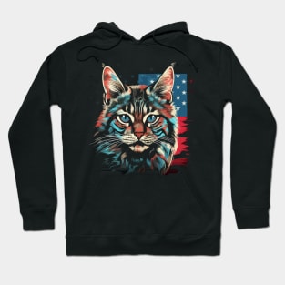 Patriotic American Bobcat Hoodie